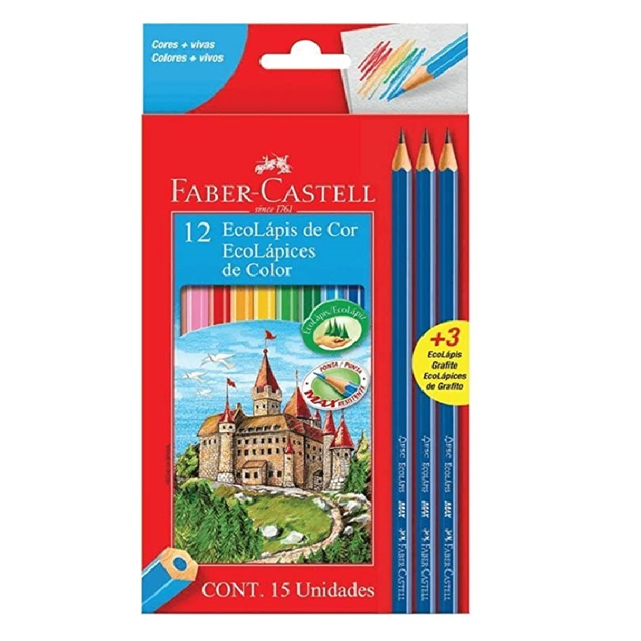 Lapis De Cor Ecolapis Cores Ecolapis Grafite Faber Castell Jp